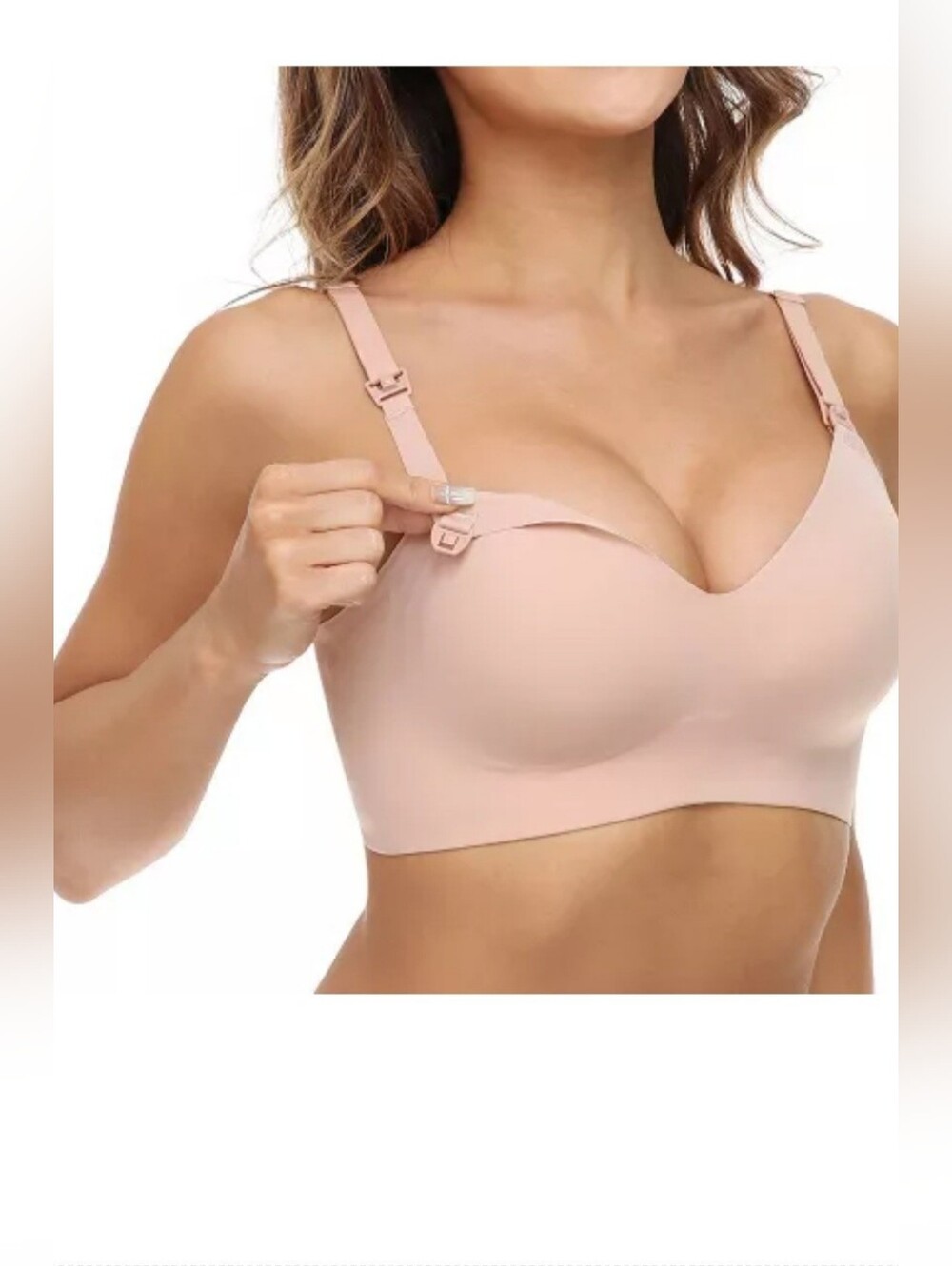 Momcozy Ultra Soft Nursing & Wearable Breast Pump Bra - Beige XL